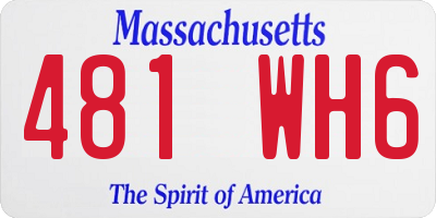 MA license plate 481WH6