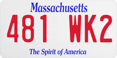 MA license plate 481WK2