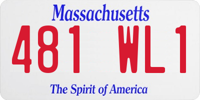 MA license plate 481WL1
