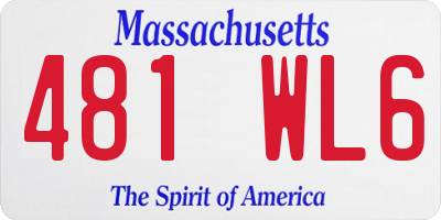 MA license plate 481WL6