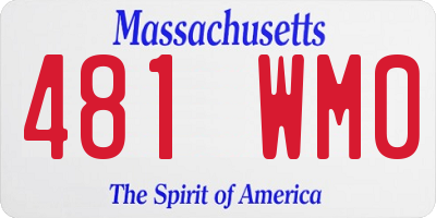 MA license plate 481WM0