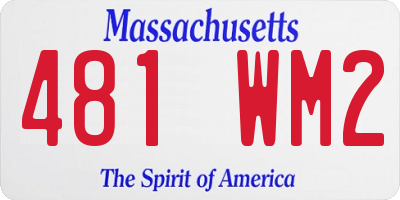 MA license plate 481WM2