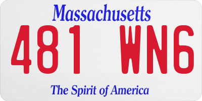 MA license plate 481WN6