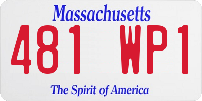 MA license plate 481WP1