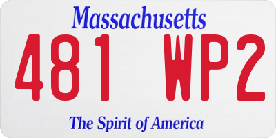 MA license plate 481WP2