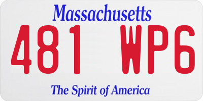 MA license plate 481WP6