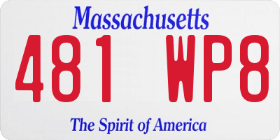 MA license plate 481WP8
