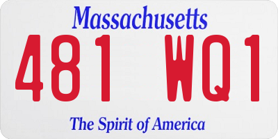 MA license plate 481WQ1