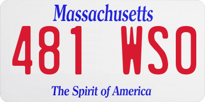 MA license plate 481WS0