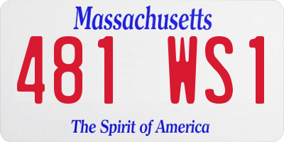 MA license plate 481WS1