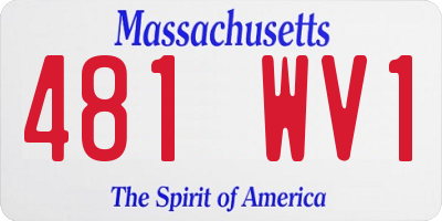 MA license plate 481WV1