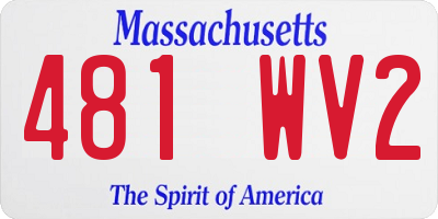 MA license plate 481WV2