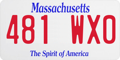 MA license plate 481WX0