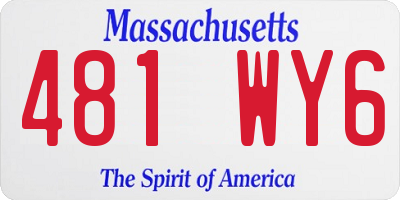MA license plate 481WY6