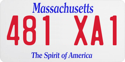 MA license plate 481XA1