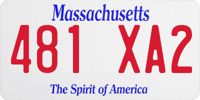 MA license plate 481XA2