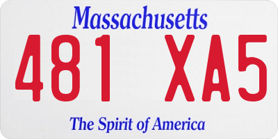 MA license plate 481XA5
