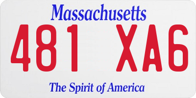MA license plate 481XA6