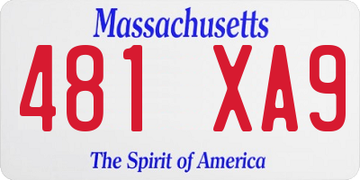MA license plate 481XA9