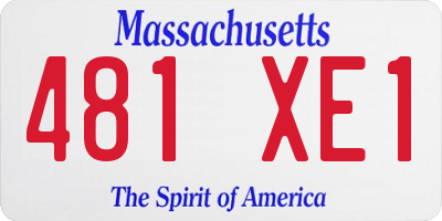 MA license plate 481XE1