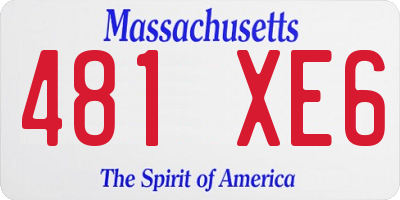 MA license plate 481XE6