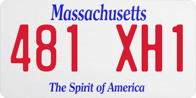 MA license plate 481XH1
