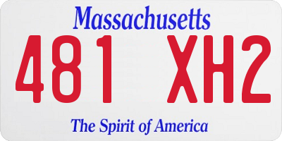 MA license plate 481XH2