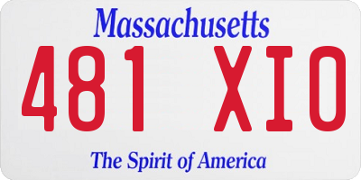 MA license plate 481XI0