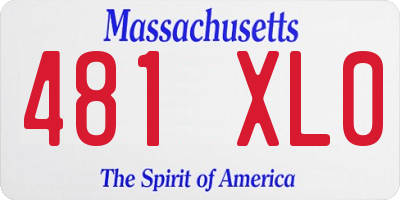 MA license plate 481XL0