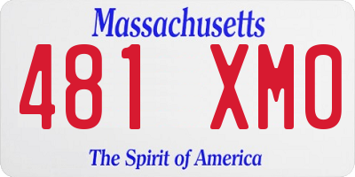 MA license plate 481XM0