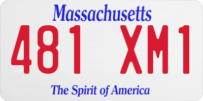 MA license plate 481XM1