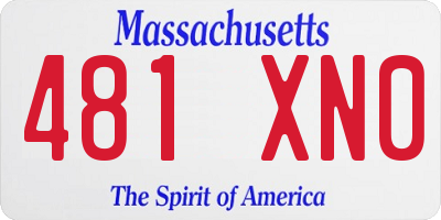 MA license plate 481XN0