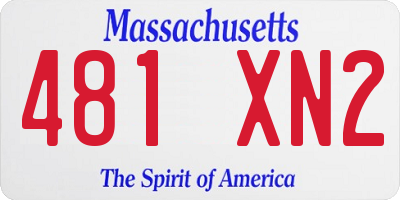 MA license plate 481XN2