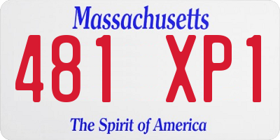 MA license plate 481XP1