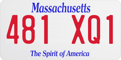 MA license plate 481XQ1