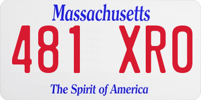 MA license plate 481XR0