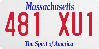 MA license plate 481XU1