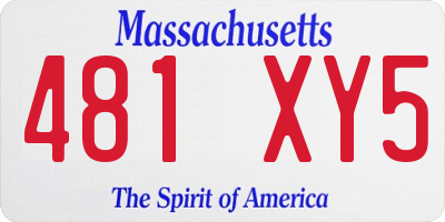 MA license plate 481XY5