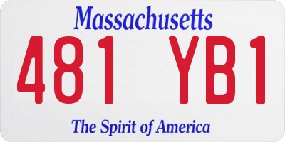 MA license plate 481YB1