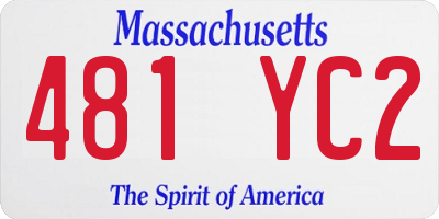 MA license plate 481YC2
