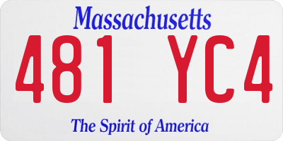 MA license plate 481YC4