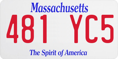 MA license plate 481YC5