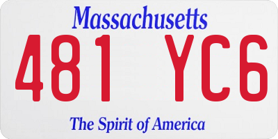 MA license plate 481YC6