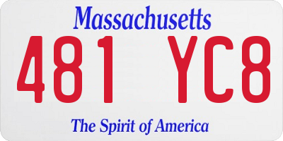 MA license plate 481YC8