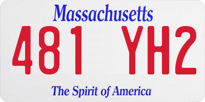 MA license plate 481YH2
