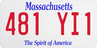 MA license plate 481YI1