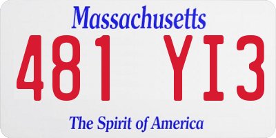 MA license plate 481YI3