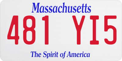 MA license plate 481YI5