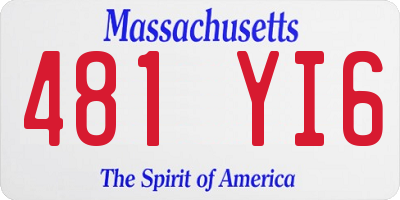 MA license plate 481YI6