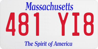 MA license plate 481YI8